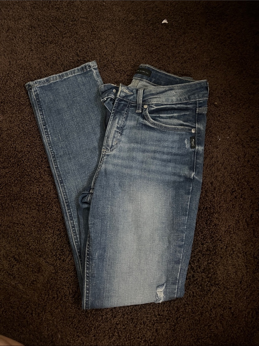 Silver Jeans Women's Straight Leg Blue Denim Jeans